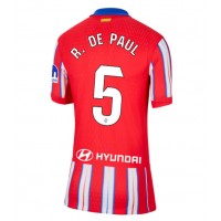 Camiseta Atletico Madrid Rodrigo De Paul #5 Primera Equipación Replica 2024-25 para mujer mangas cortas